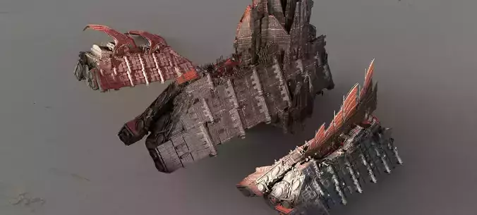 Hutt Desert Sail Barge carrier 3 models