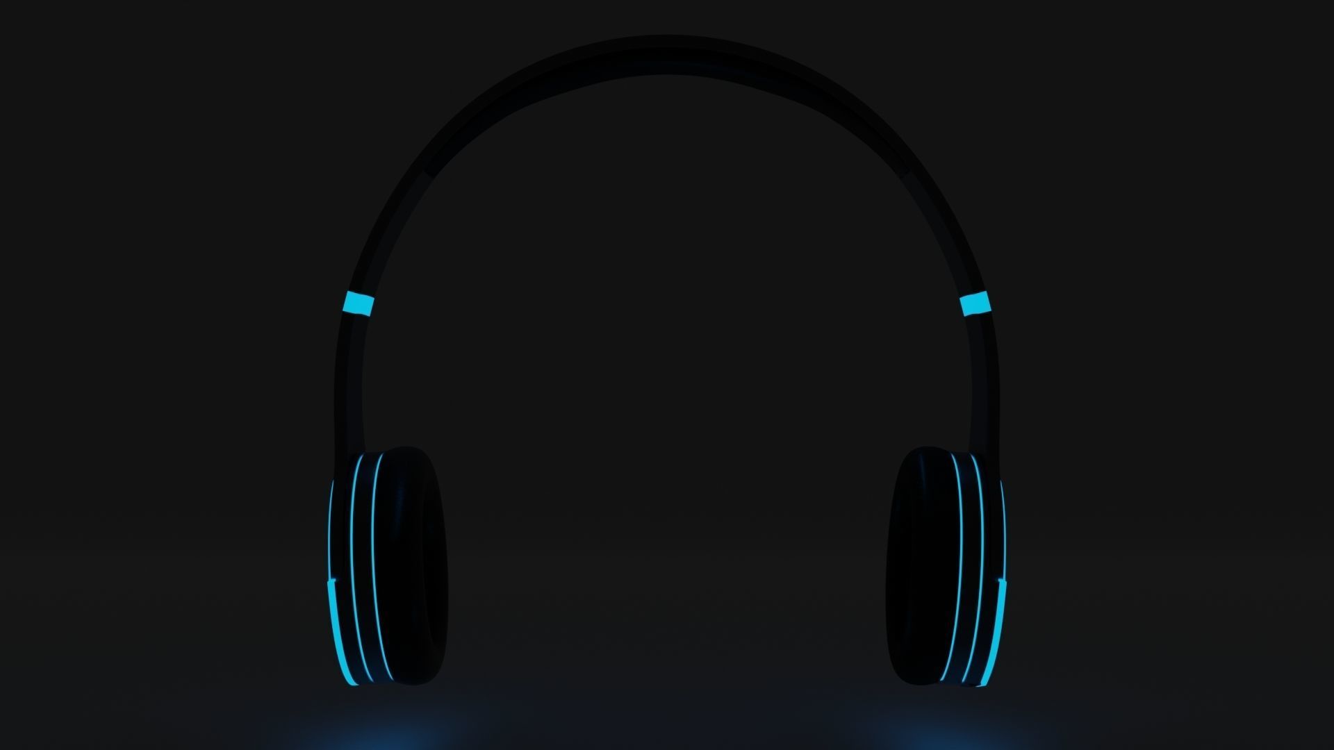Light Up Headphones 3D model_4