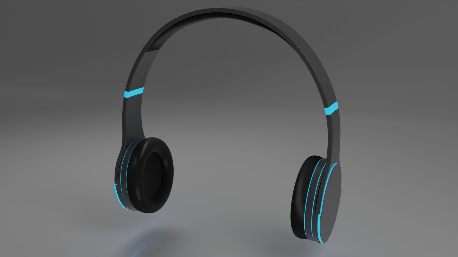 Light Up Headphones 3D model_1
