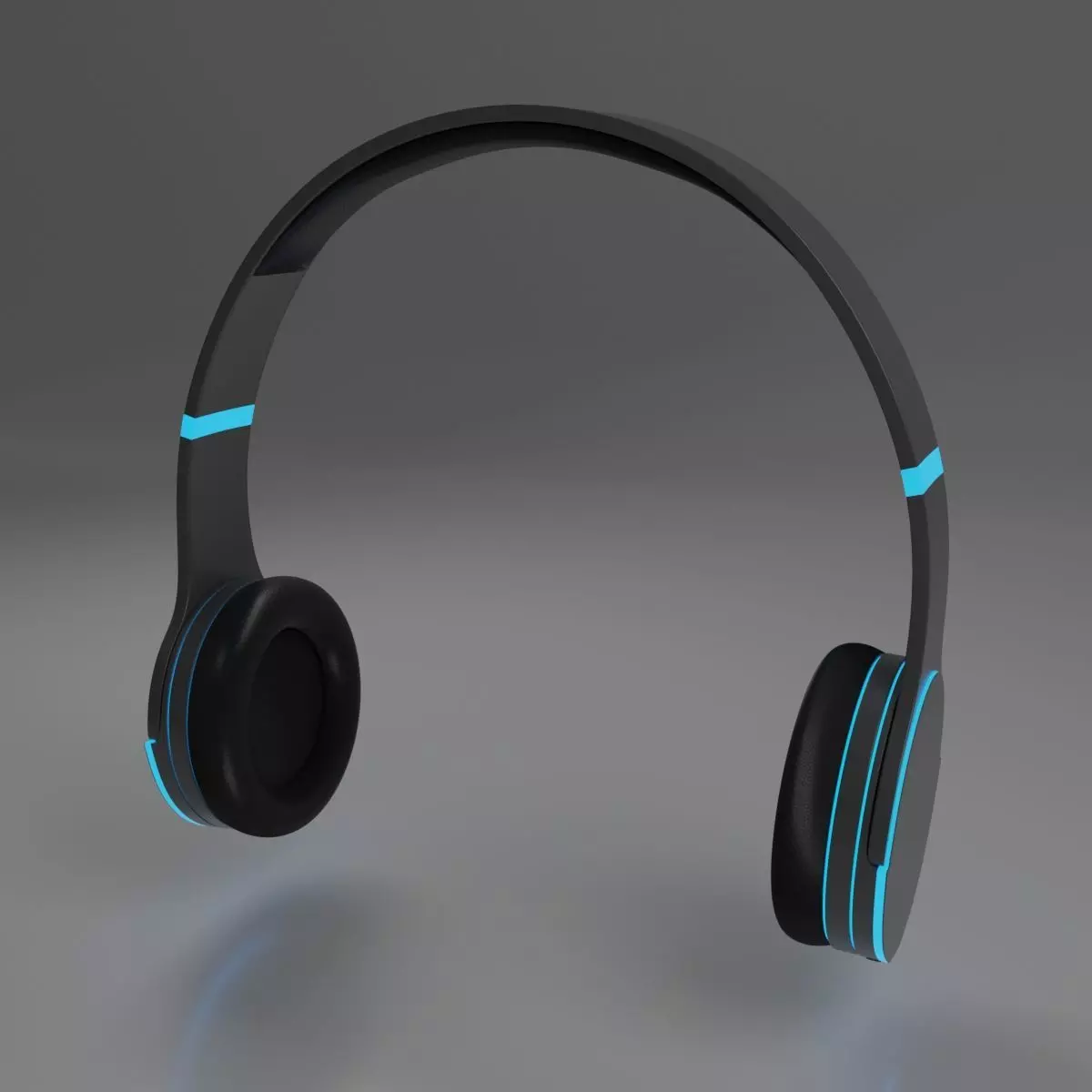 Light Up Headphones 3D model_0