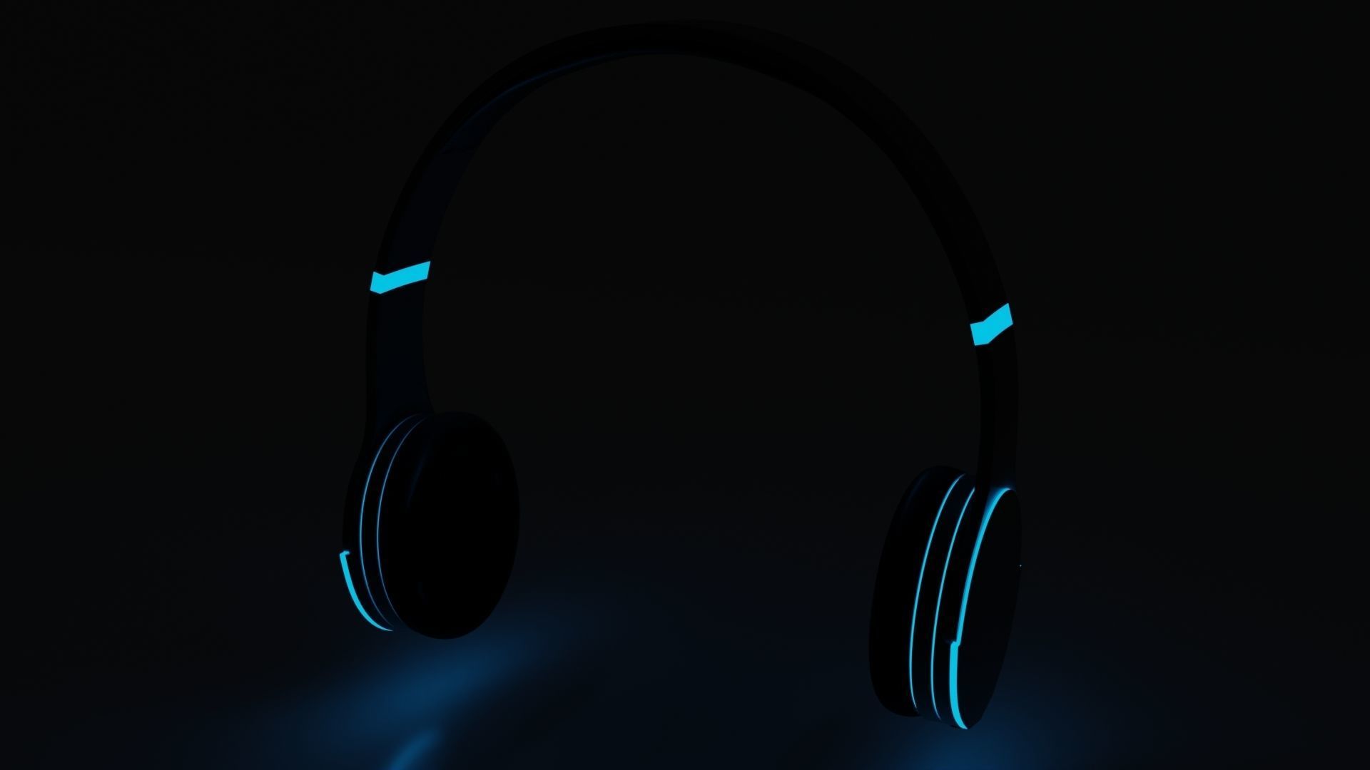 Light Up Headphones 3D model_2