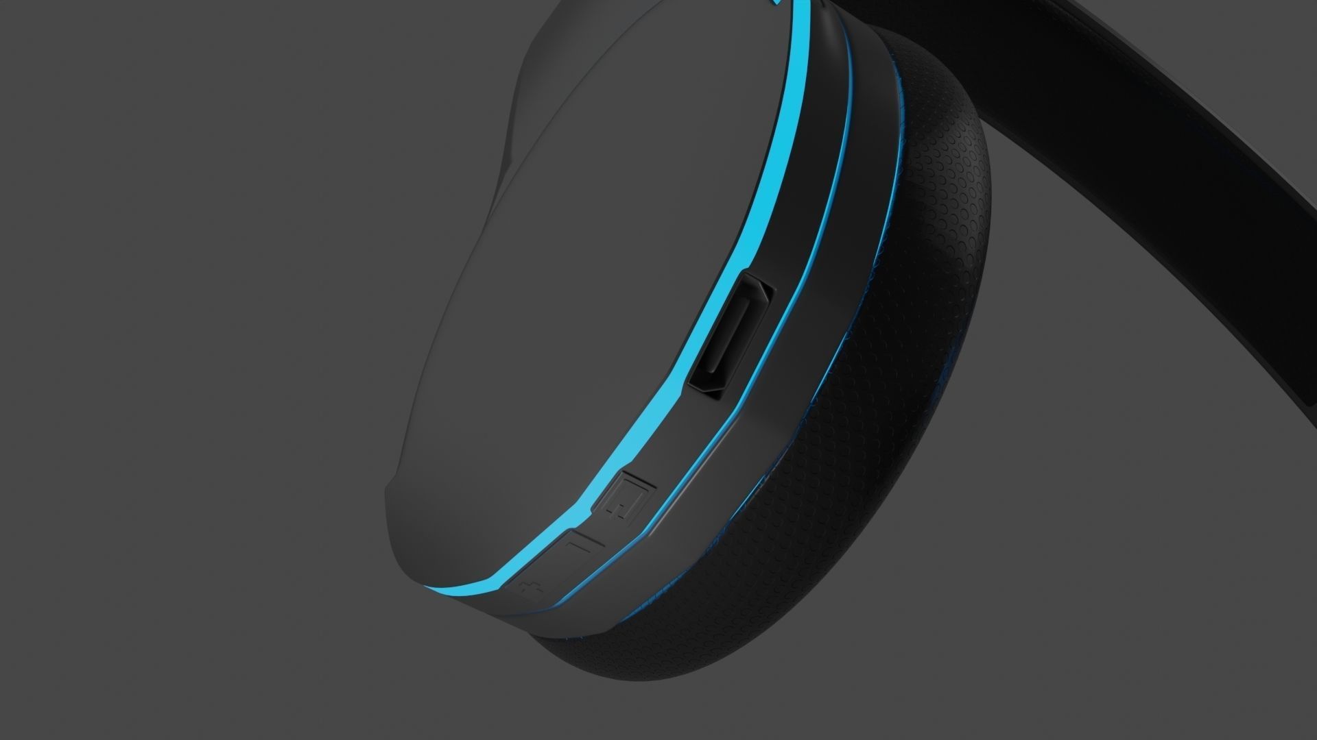 Light Up Headphones 3D model_5