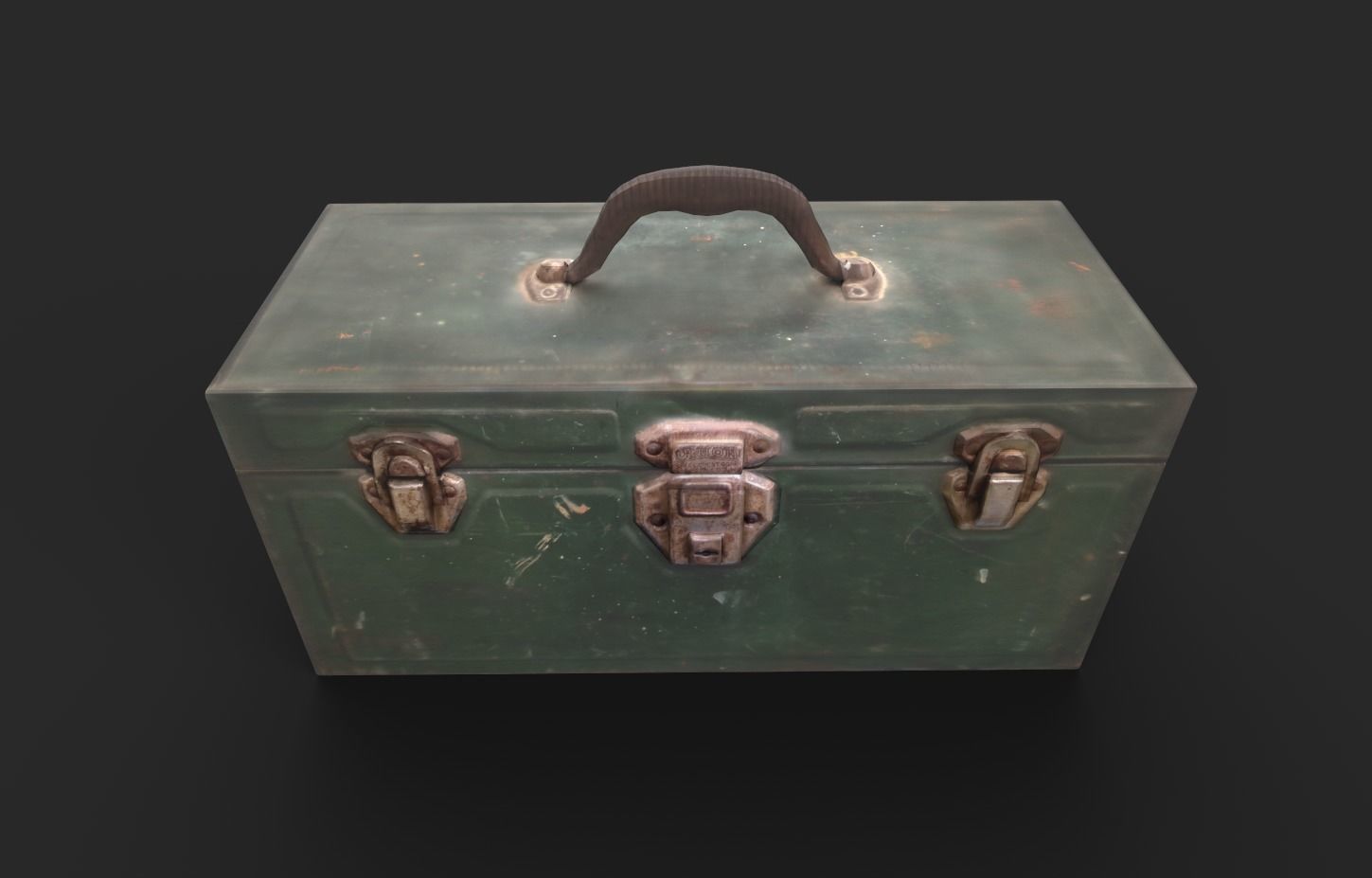 Union Tool Box Vintage Tool Storage Low-poly 3D model_1