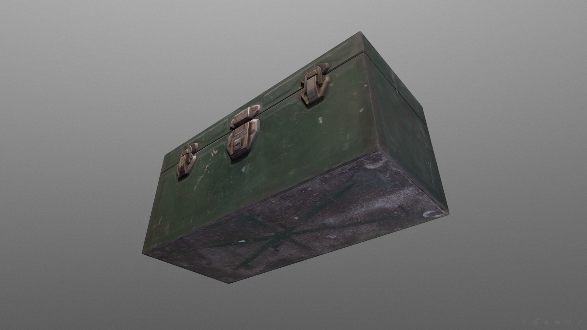 Union Tool Box Vintage Tool Storage Low-poly 3D model_4