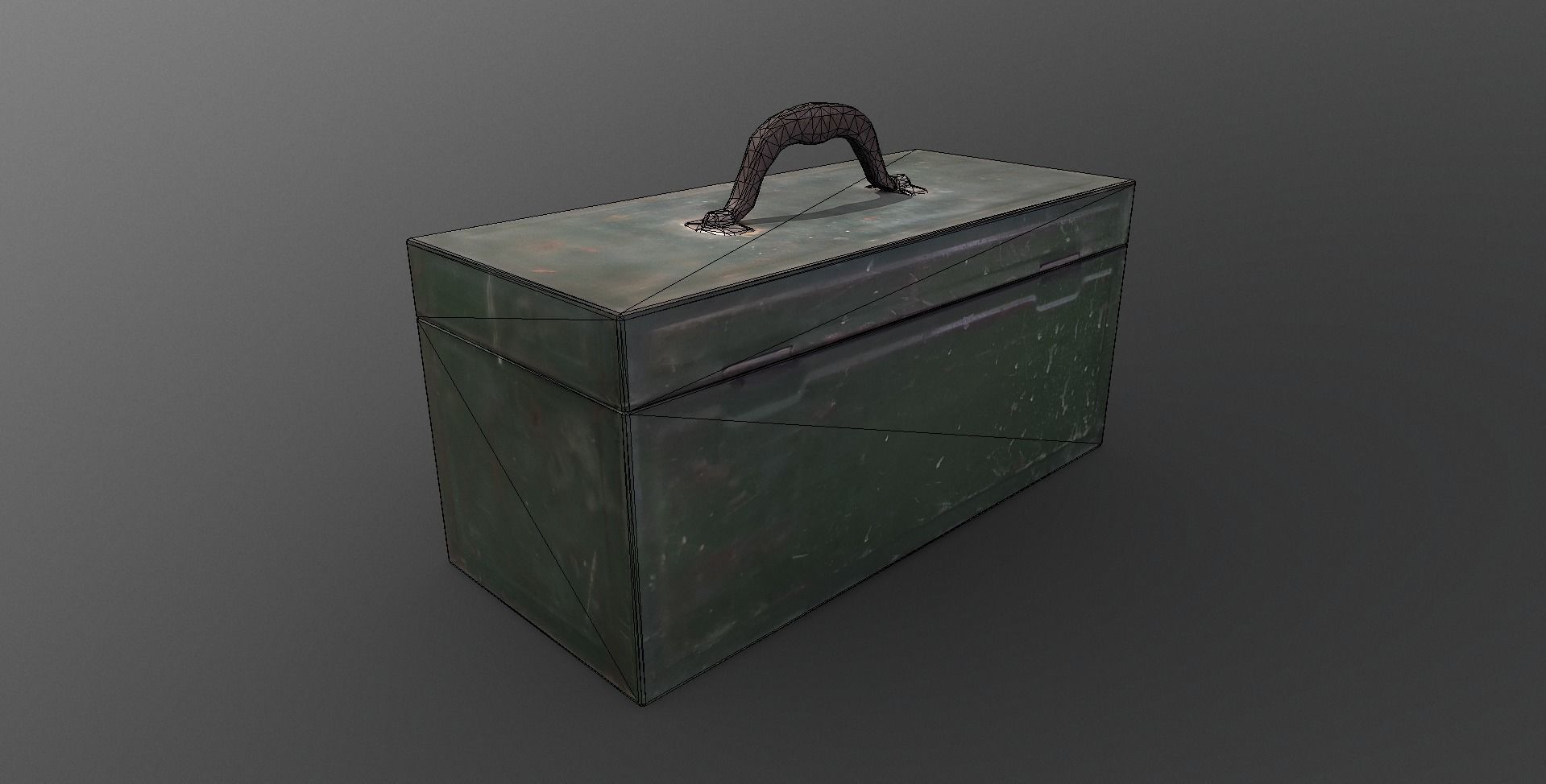 Union Tool Box Vintage Tool Storage Low-poly 3D model_6