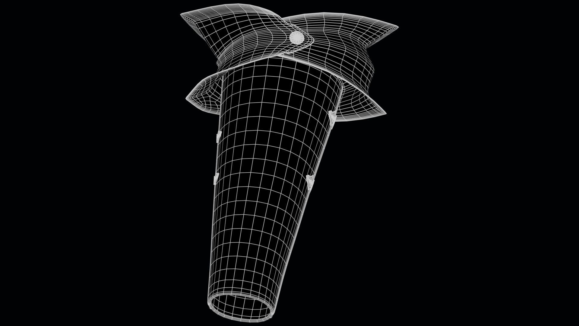 Female Knight Elbow Wrist Armor Set MidPoly 3D model_8