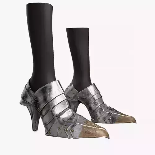  Female Knight Foot Armor MidPoly