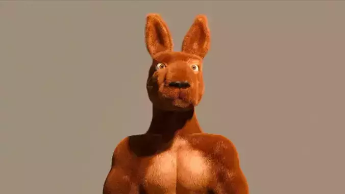 Muscular Kangaroo 3D model