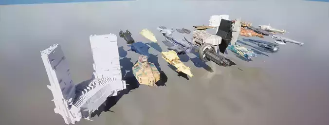 AI ships set 1 3D model