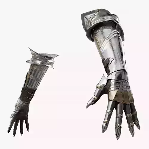  Female Knight Hand And Wrist Armor MidPoly 3D model