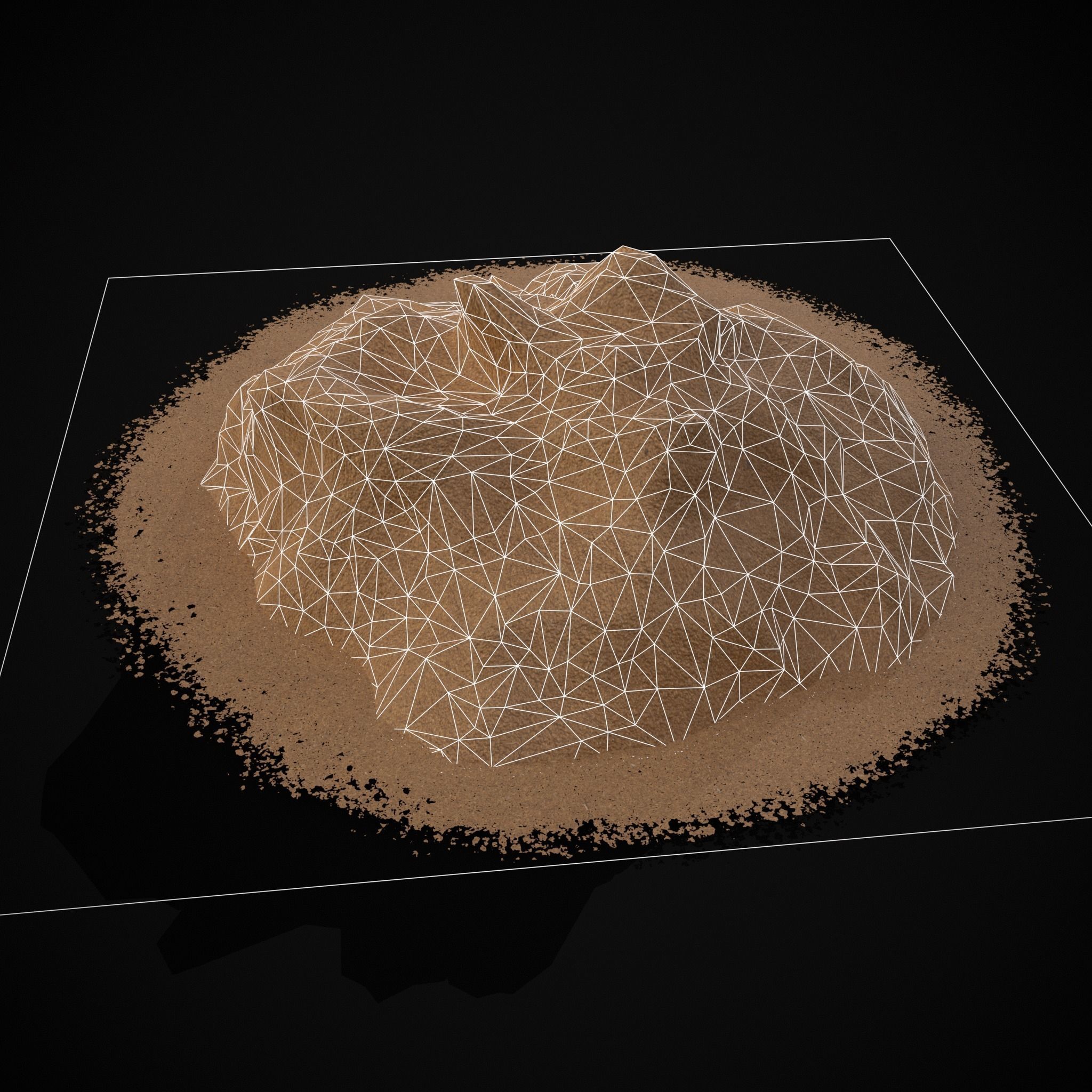 Wheat Grain Piles Low-poly 3D model_14
