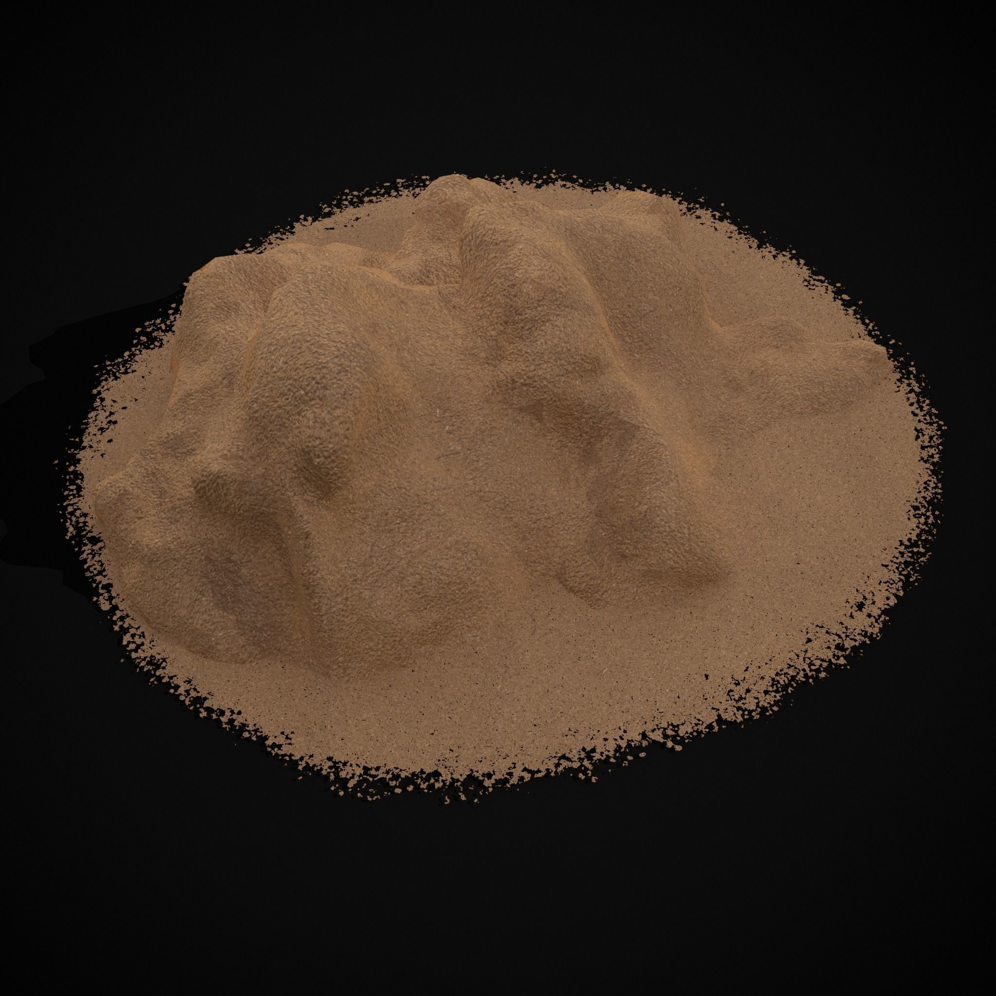 Wheat Grain Piles Low-poly 3D model_23