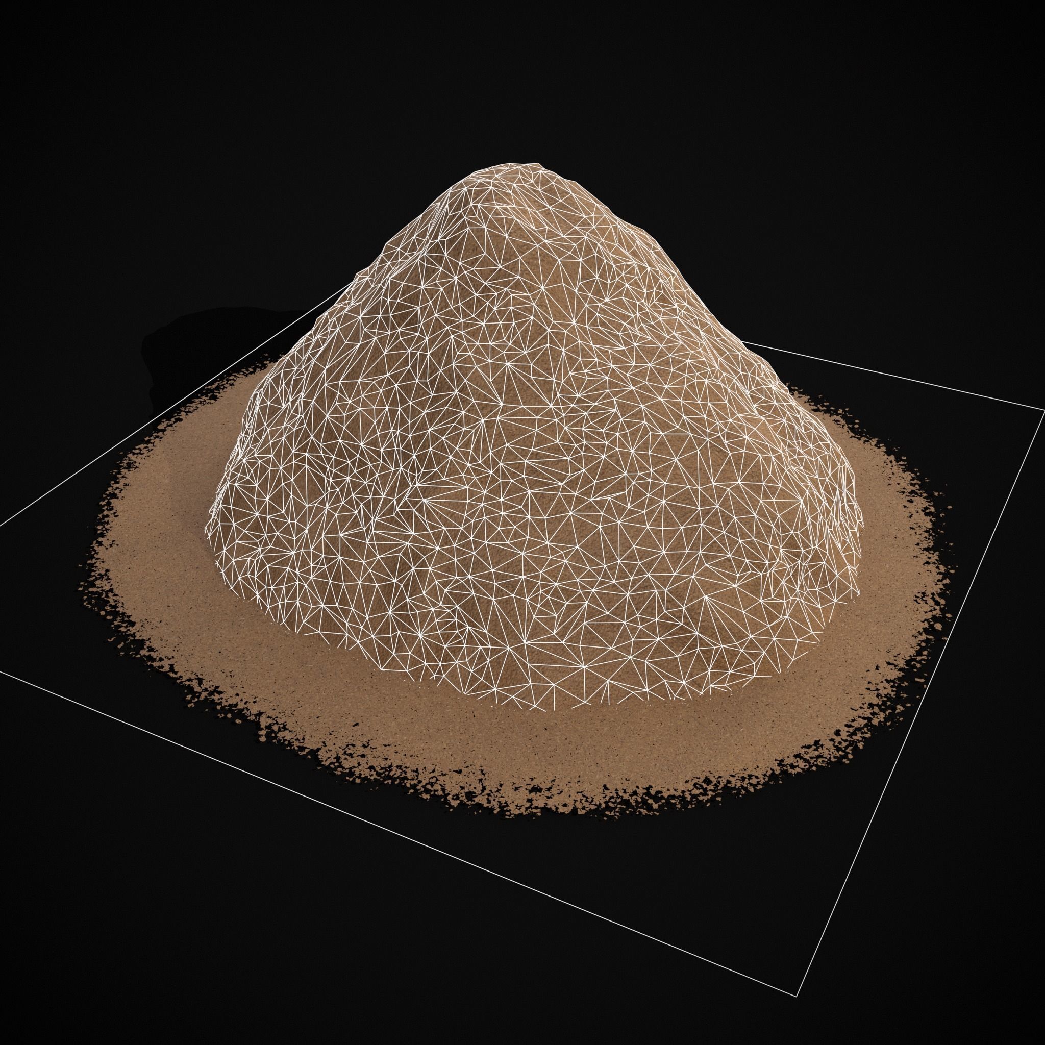 Wheat Grain Piles Low-poly 3D model_18