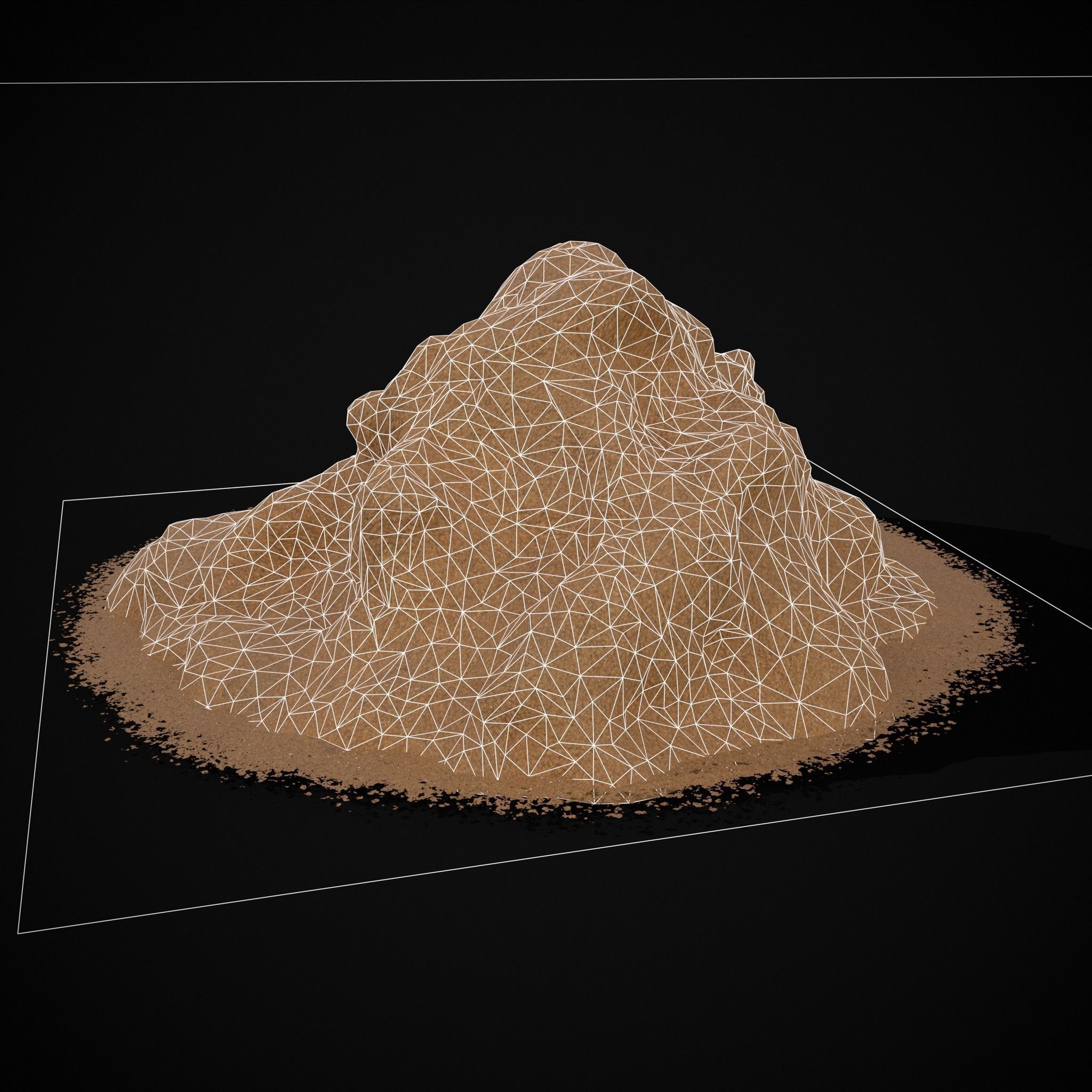 Wheat Grain Piles Low-poly 3D model_22