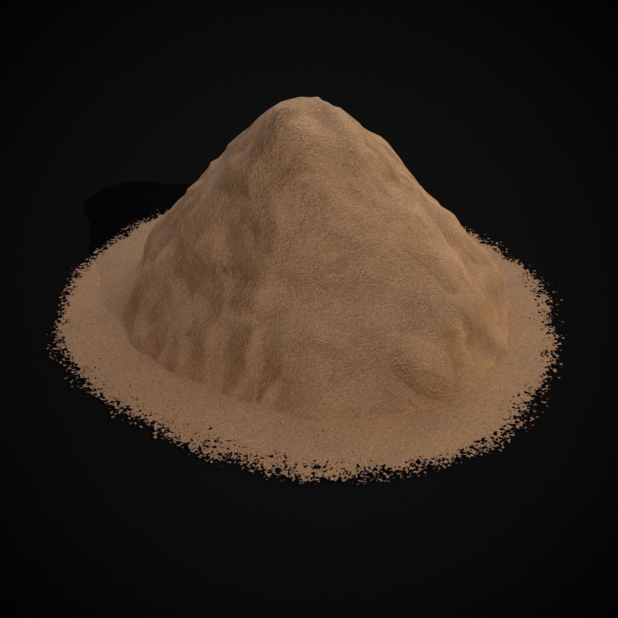 Wheat Grain Piles Low-poly 3D model_17