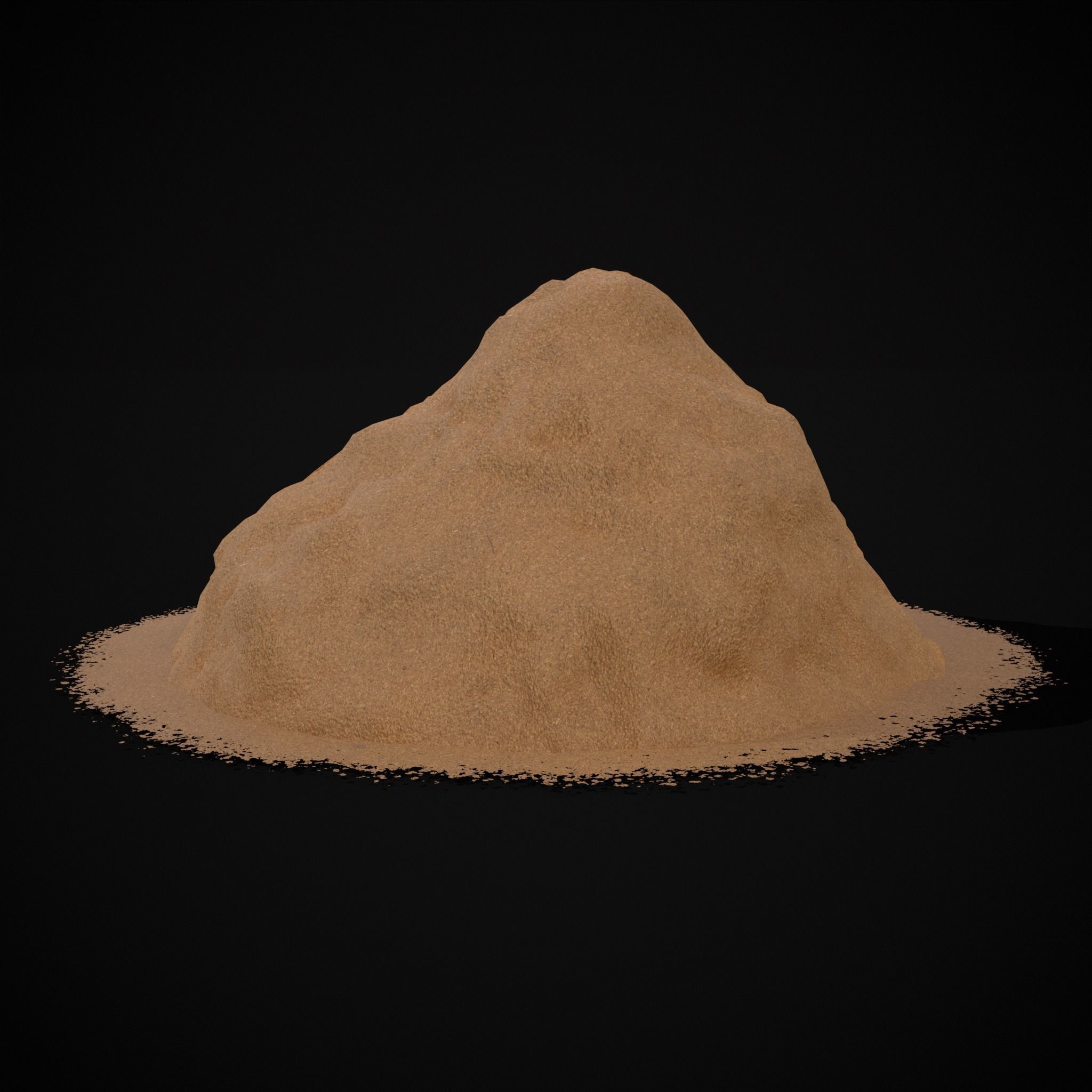 Wheat Grain Piles Low-poly 3D model_19