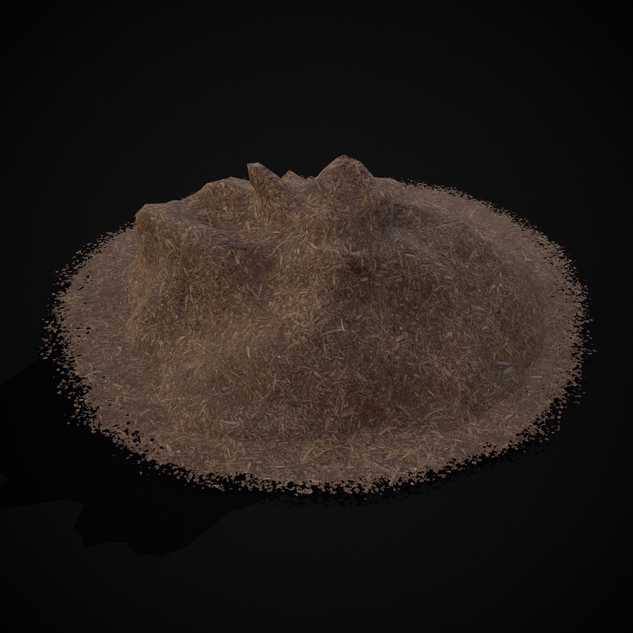 Wood Chip Piles Low-poly 3D model_21