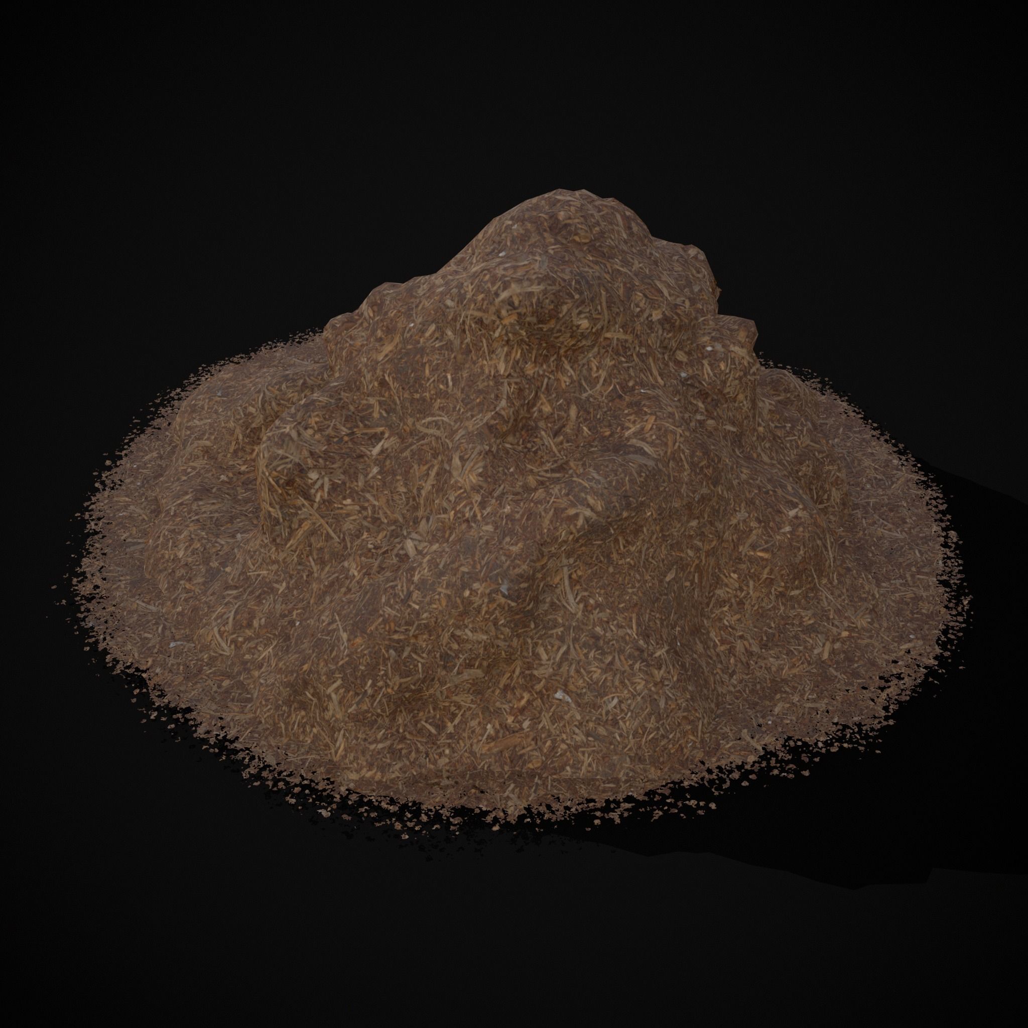 Wood Chip Piles Low-poly 3D model_13