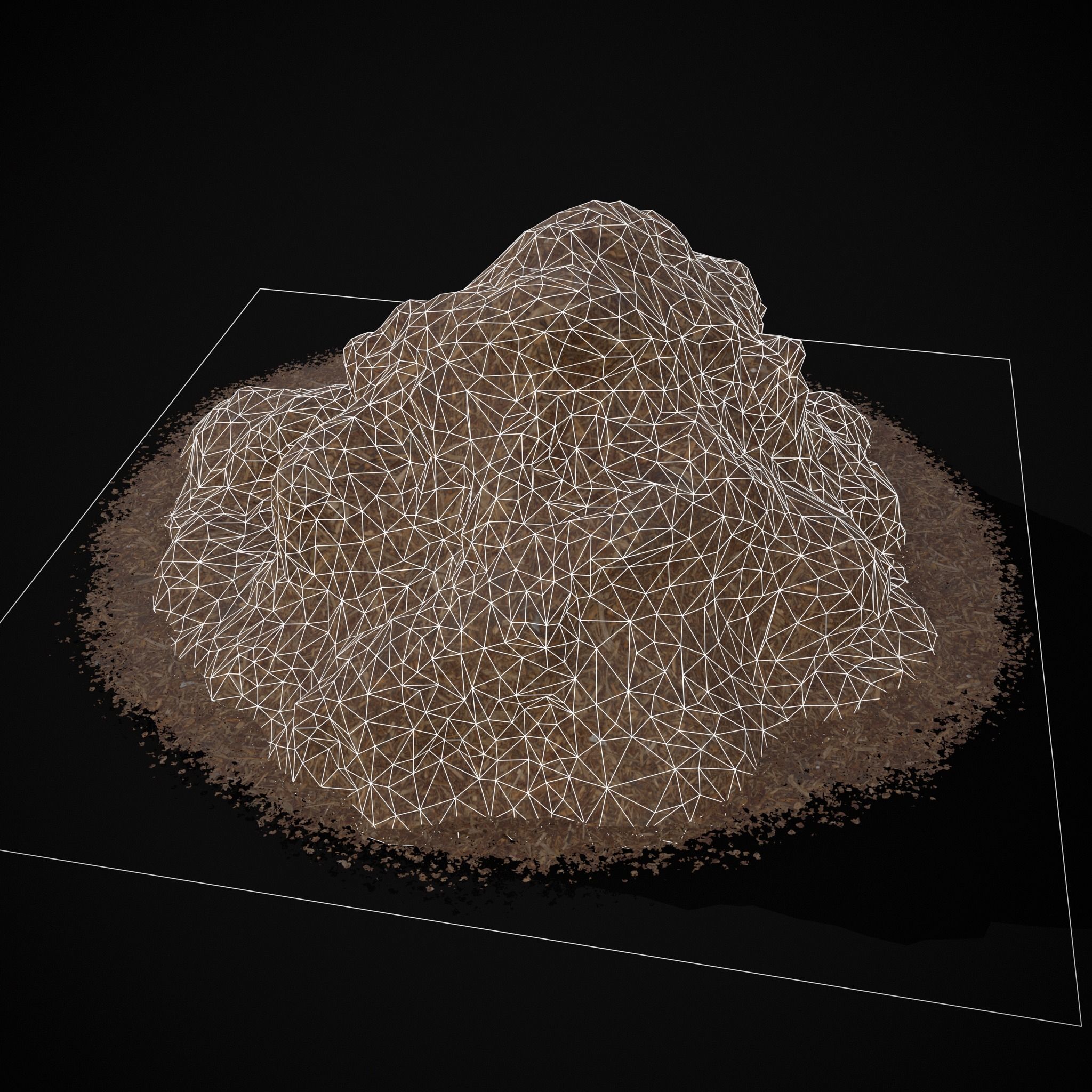 Wood Chip Piles Low-poly 3D model_14