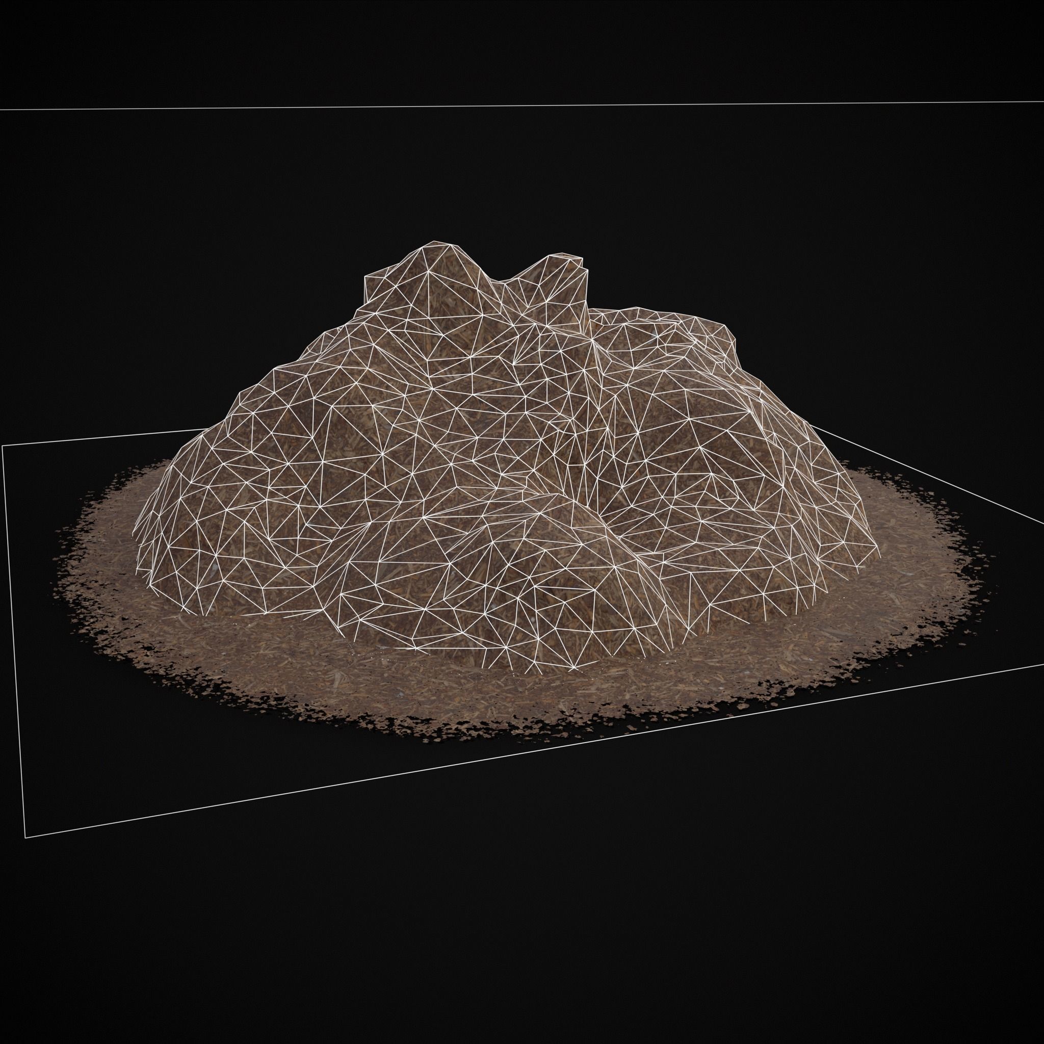 Wood Chip Piles Low-poly 3D model_24