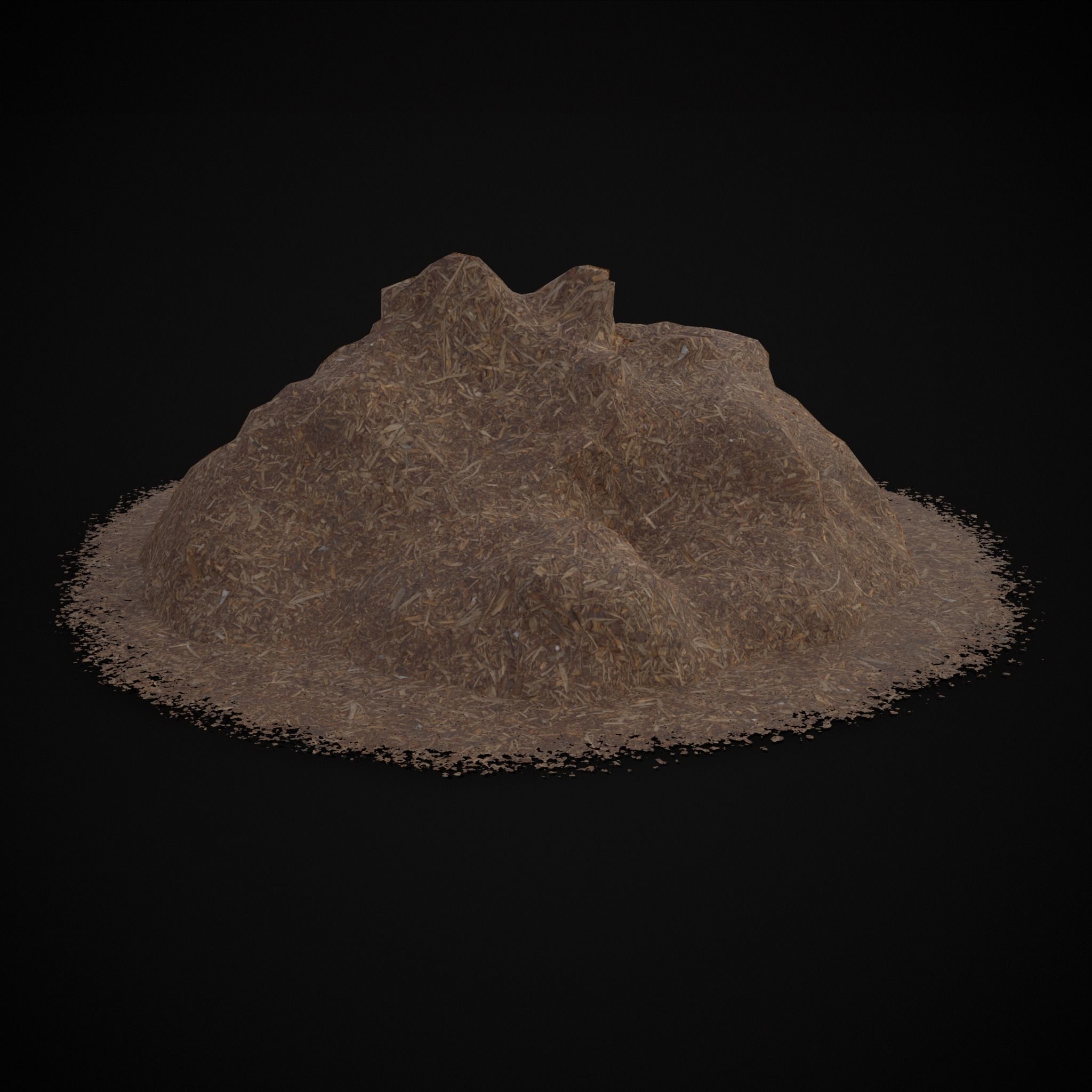 Wood Chip Piles Low-poly 3D model_23