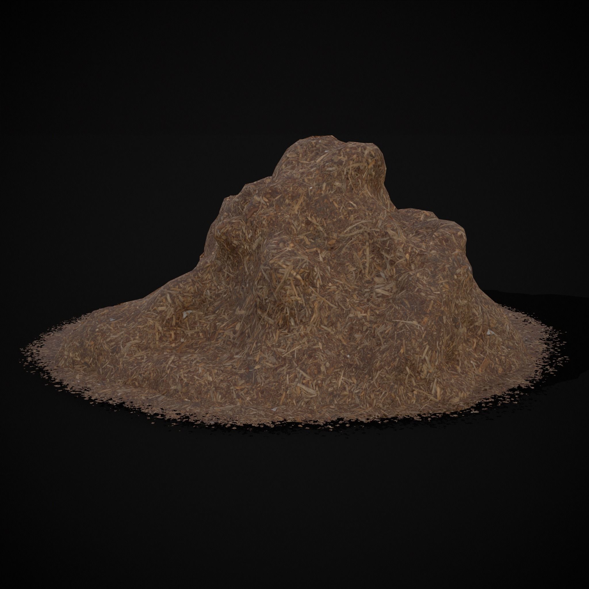 Wood Chip Piles Low-poly 3D model_15