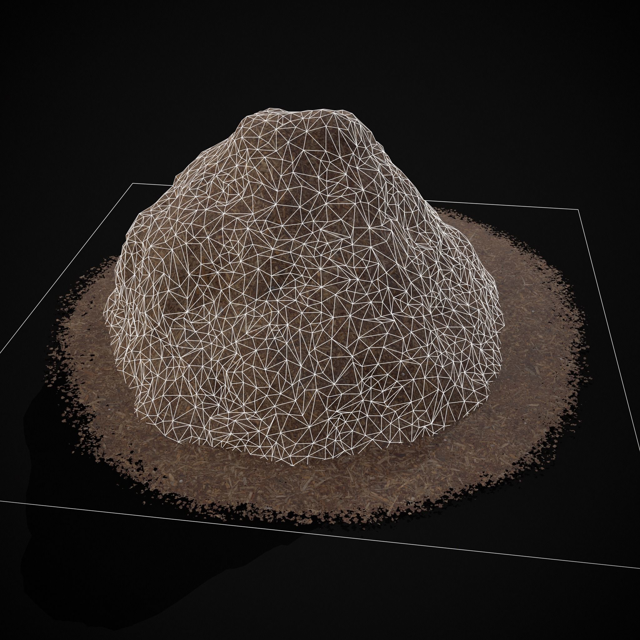 Wood Chip Piles Low-poly 3D model_20