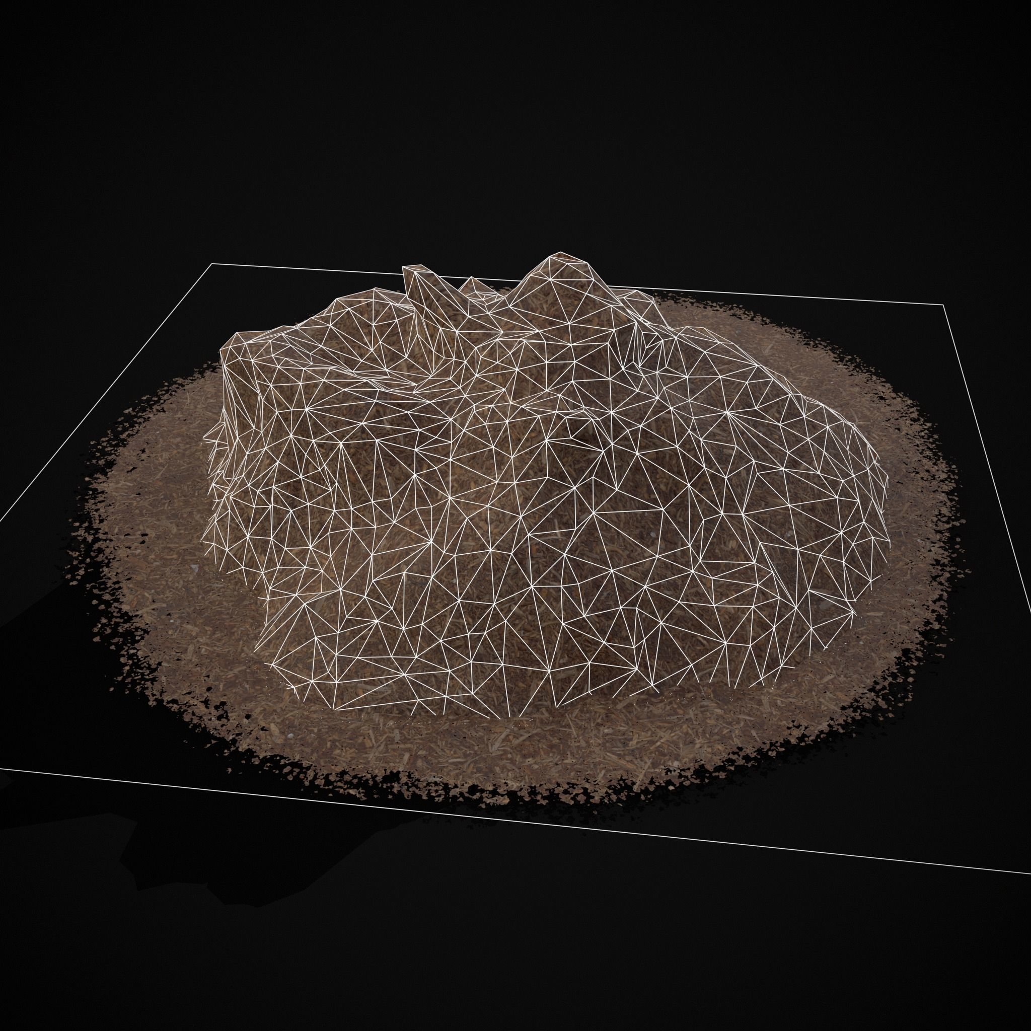 Wood Chip Piles Low-poly 3D model_22