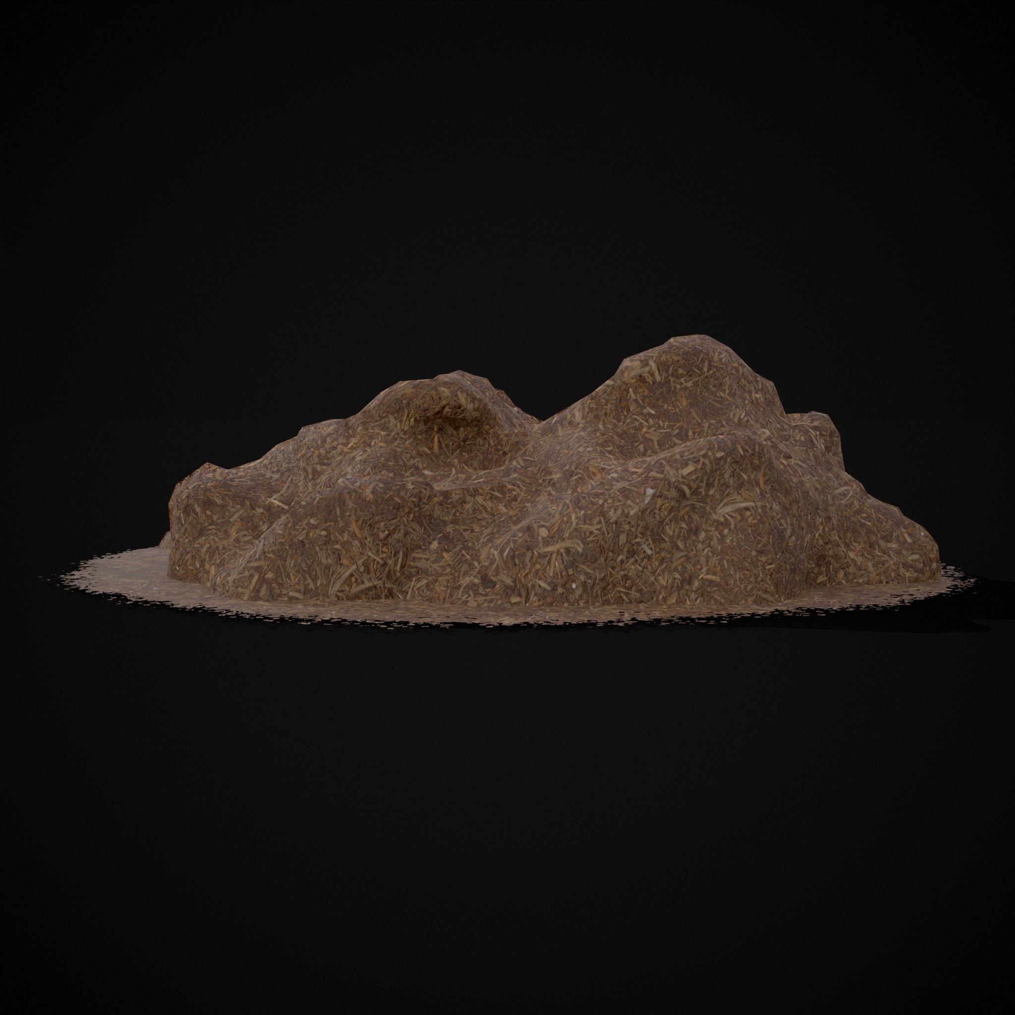 Wood Chip Piles Low-poly 3D model_11