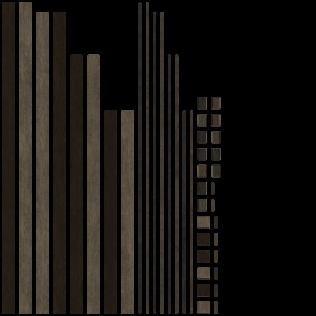 Bookcase 2 wooden made of metal and wood Low-poly 3D model_15