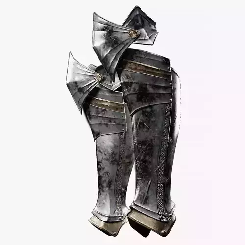  Female Knight Knee Ankle Armor MidPoly 3D model