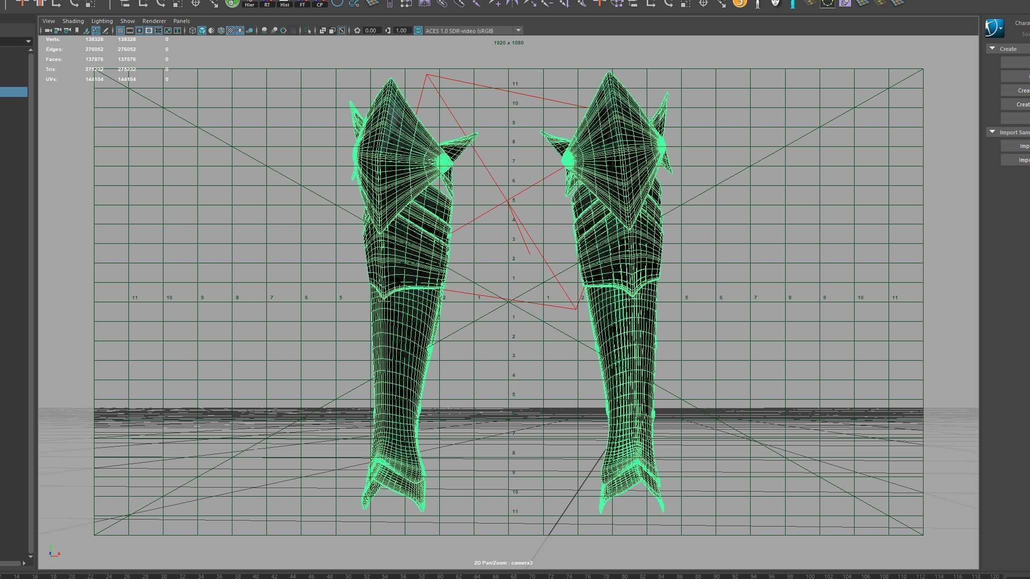  Female Knight Knee Ankle Armor MidPoly 3D model_10
