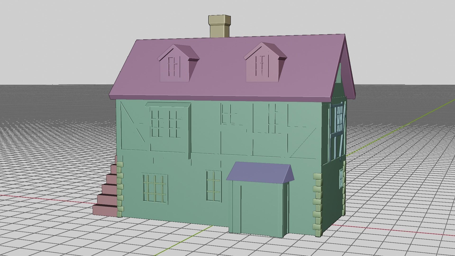 3D Medieval House Village 3 3D model_4
