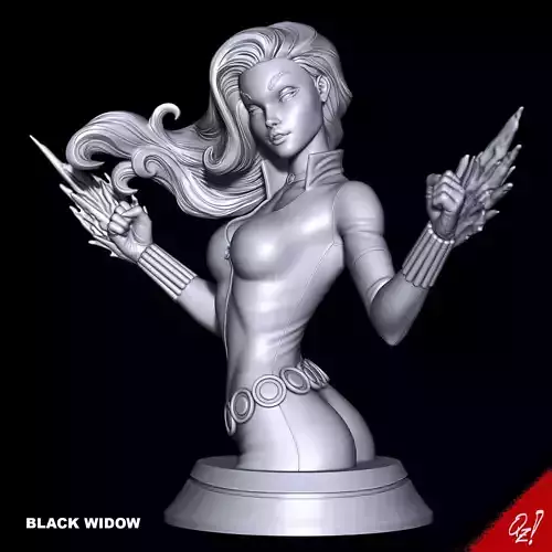 J Scott Campbells Black Widow Bust 3D print model