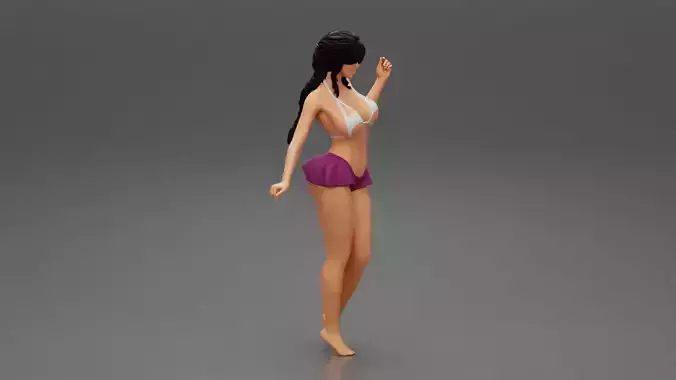 Beautiful Woman With Fit Sexy Body In Fashion Bikini