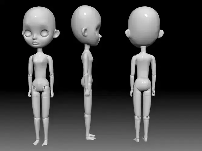 BJD ball jointed doll stl  3D print model