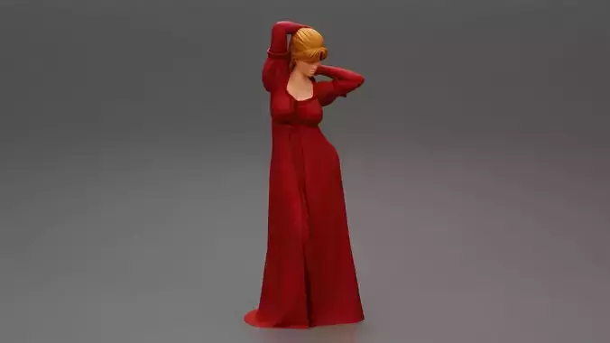 Beautiful woman in long dress