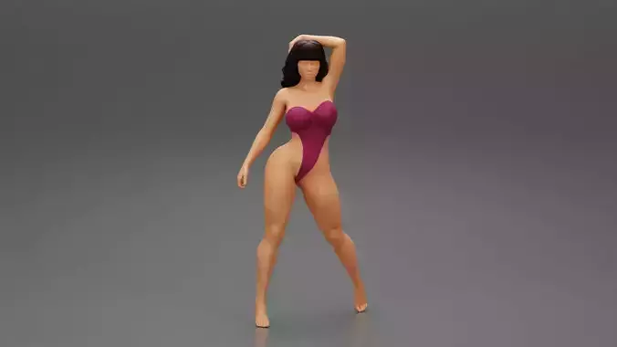 Beautiful Girl Wearing a sexy Monokini