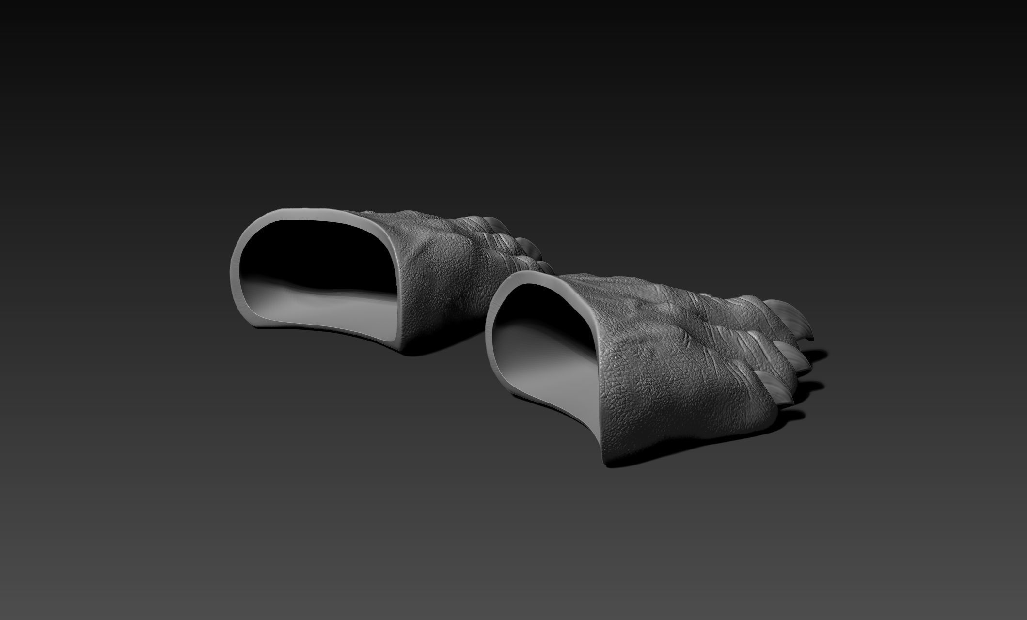 Black Krrsantan Toes Feet cosplay 3D print model_7