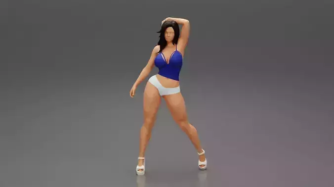 Beautiful Sexy Young Woman Wearing Short