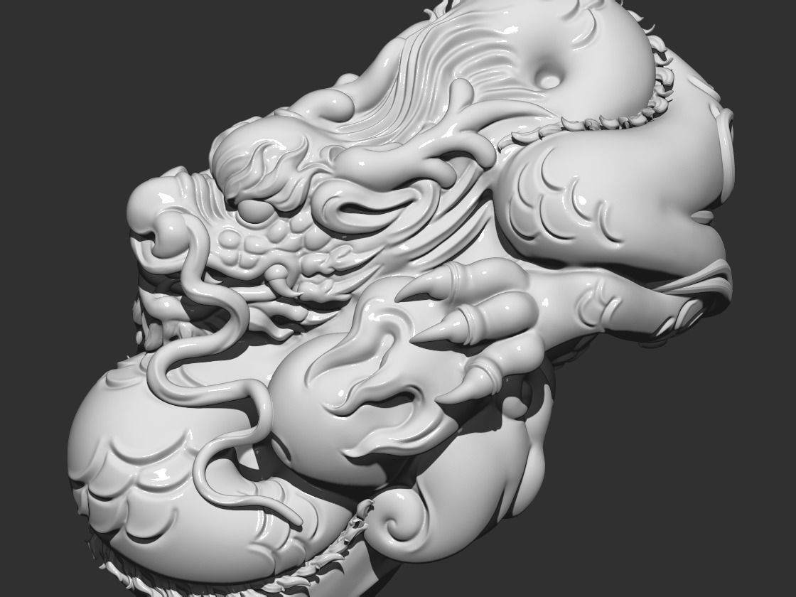 dragon bust of woman 3D print model_3