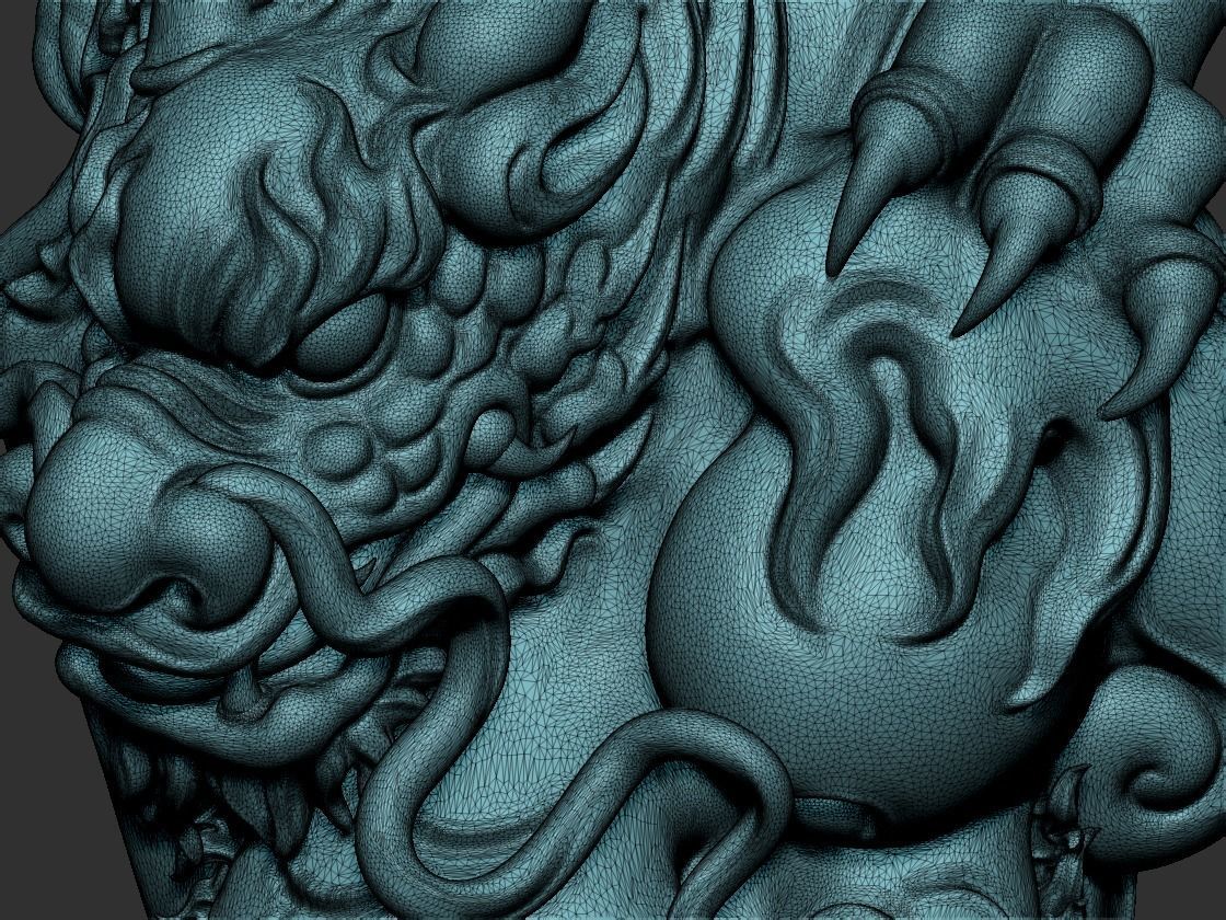 dragon bust of woman 3D print model_7