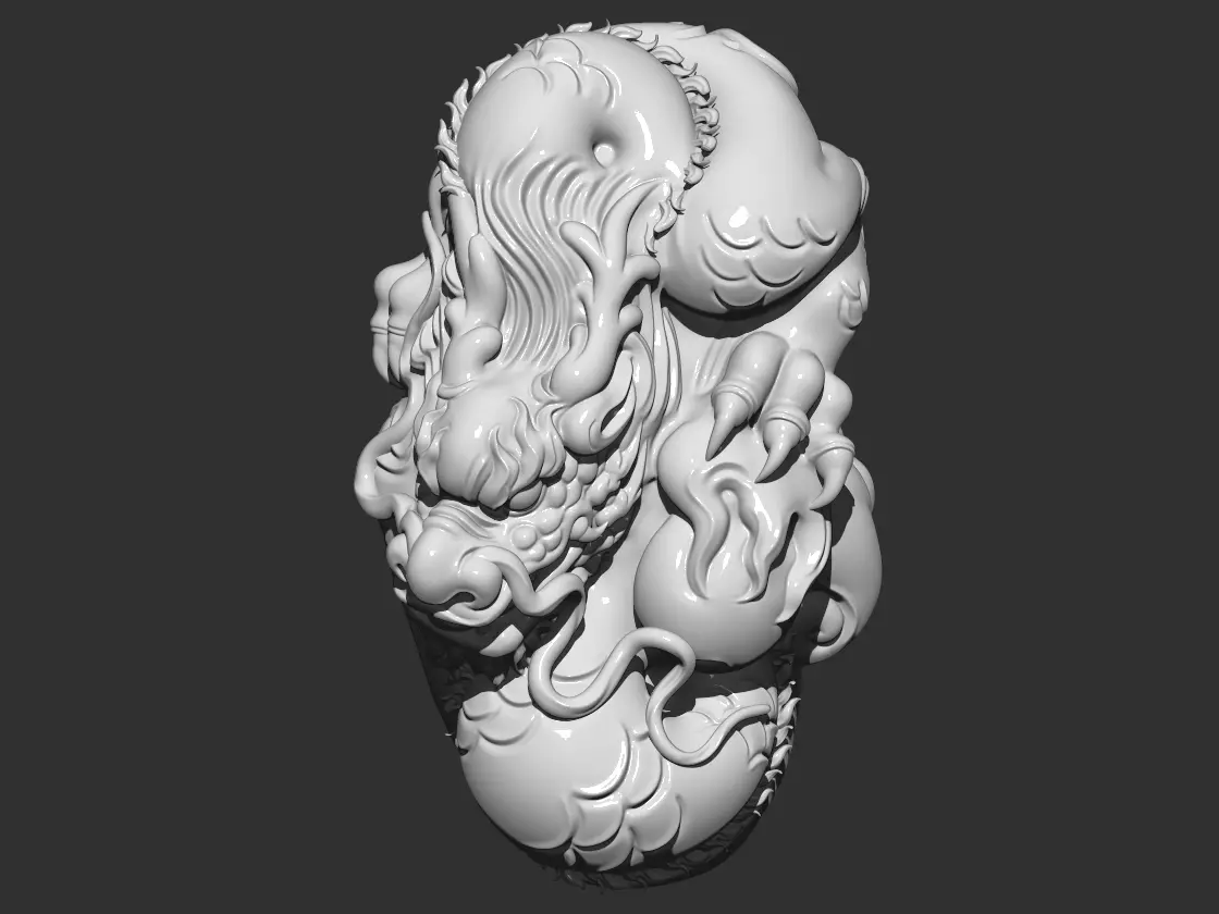 dragon bust of woman 3D print model_0