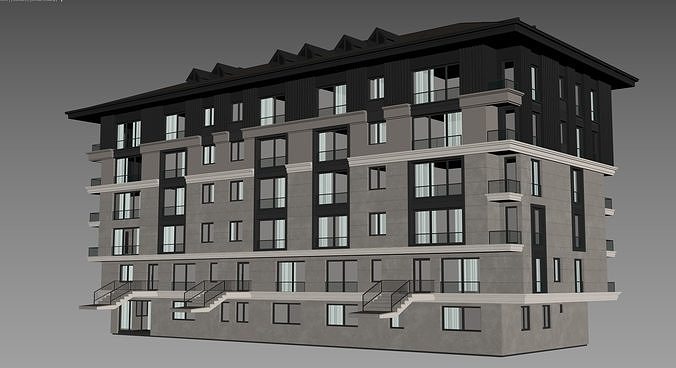 Apartment Model Modern Classic 3D model 6