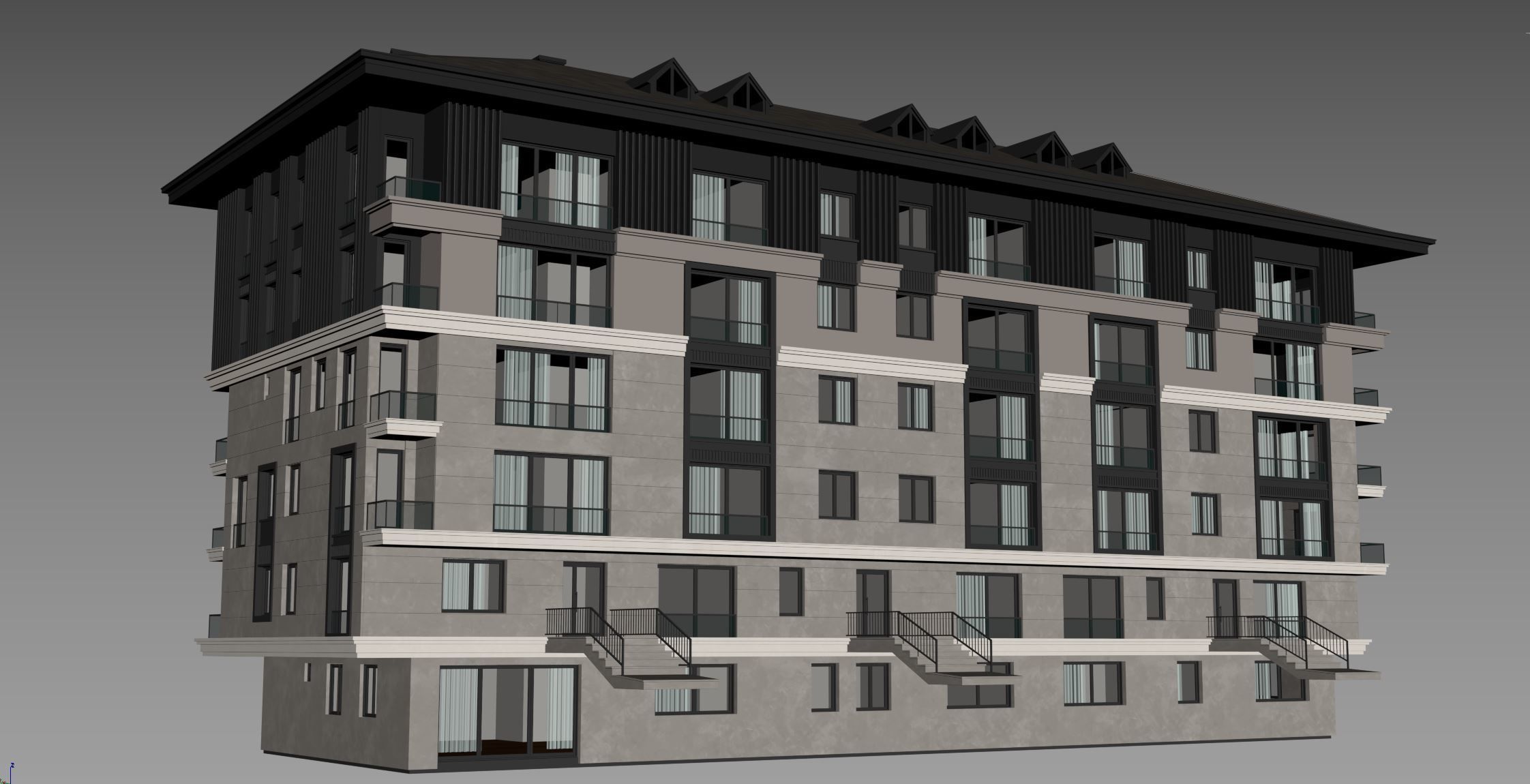 Apartment Model Modern Classic 3D model_1