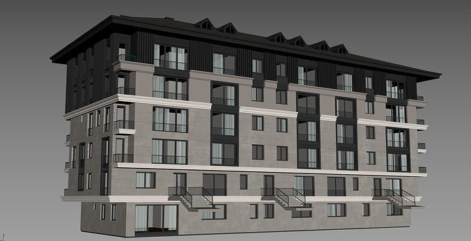 Apartment Model Modern Classic 3D model 2