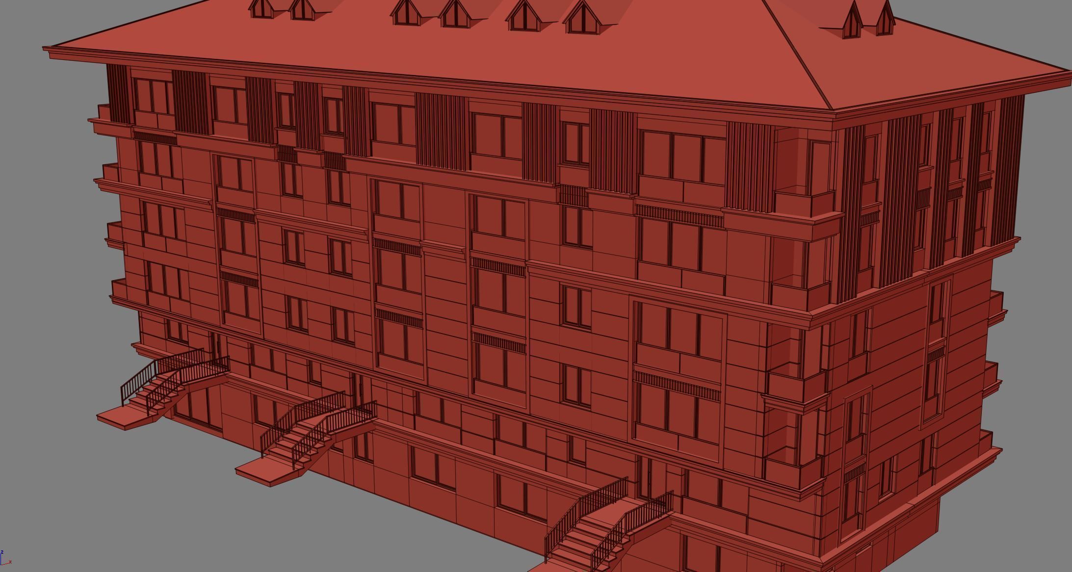 Apartment Model Modern Classic 3D model_4