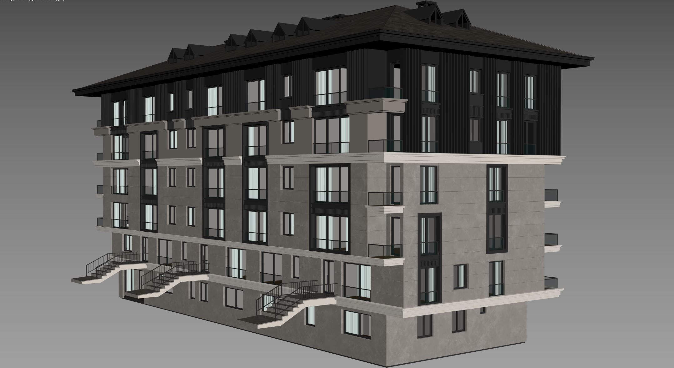 Apartment Model Modern Classic 3D model_2