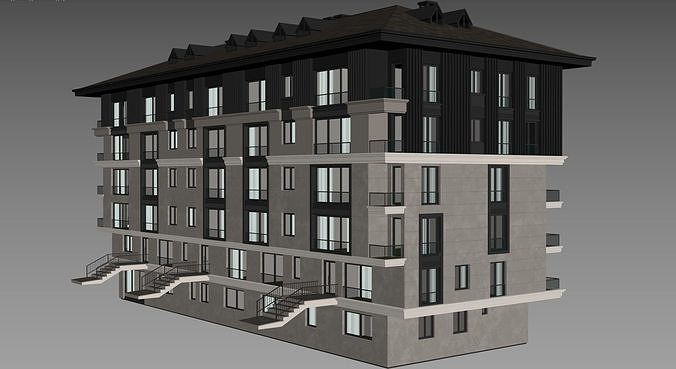 Apartment Model Modern Classic 3D model 3