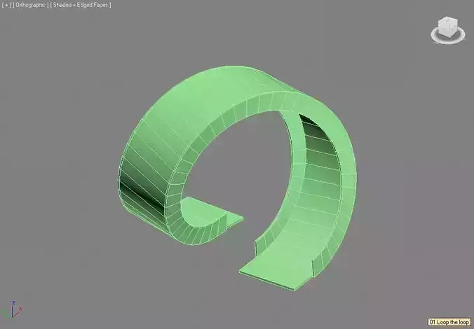 Loop the loop ribbon 3D model